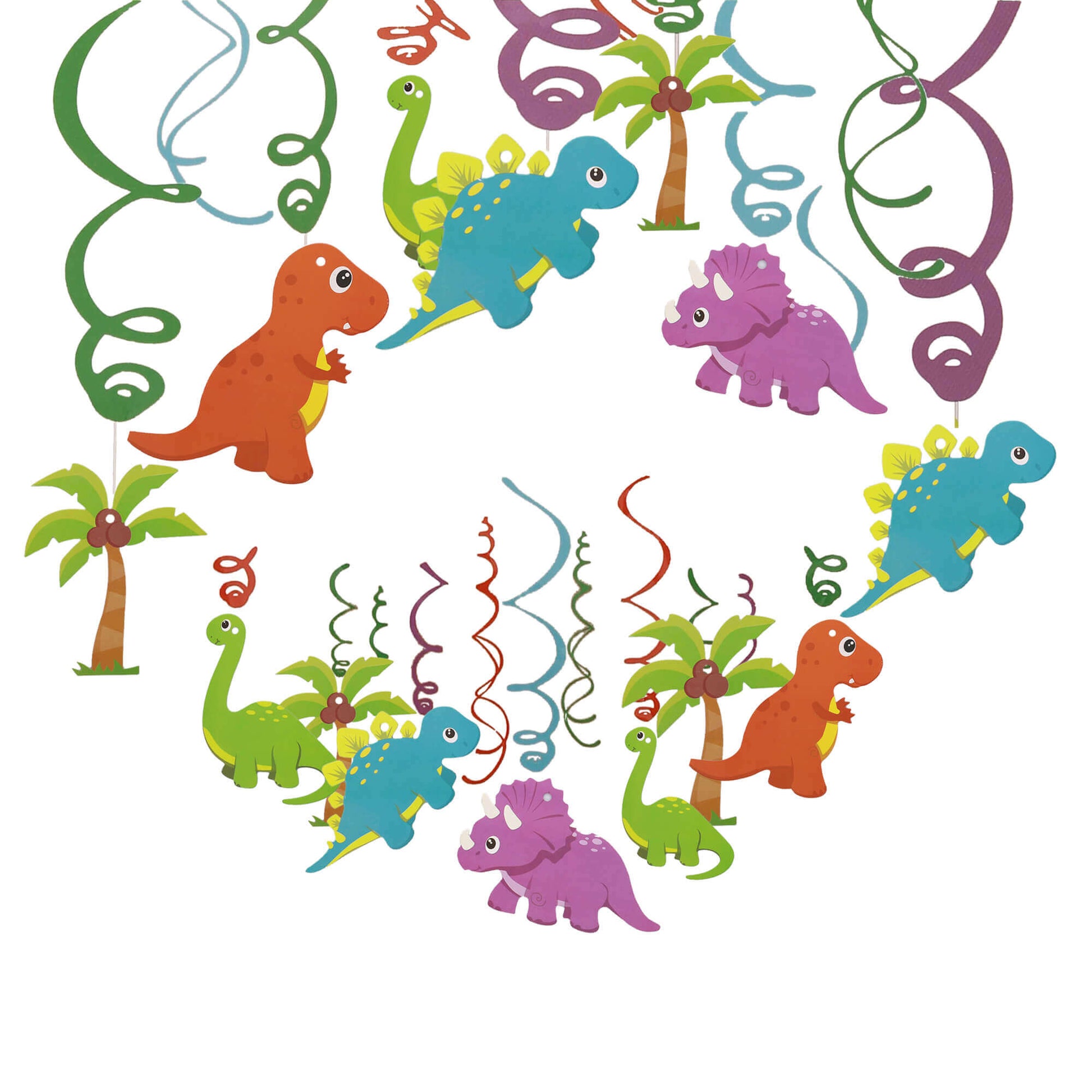 Dinosaur Swirl Decoration - 12PC