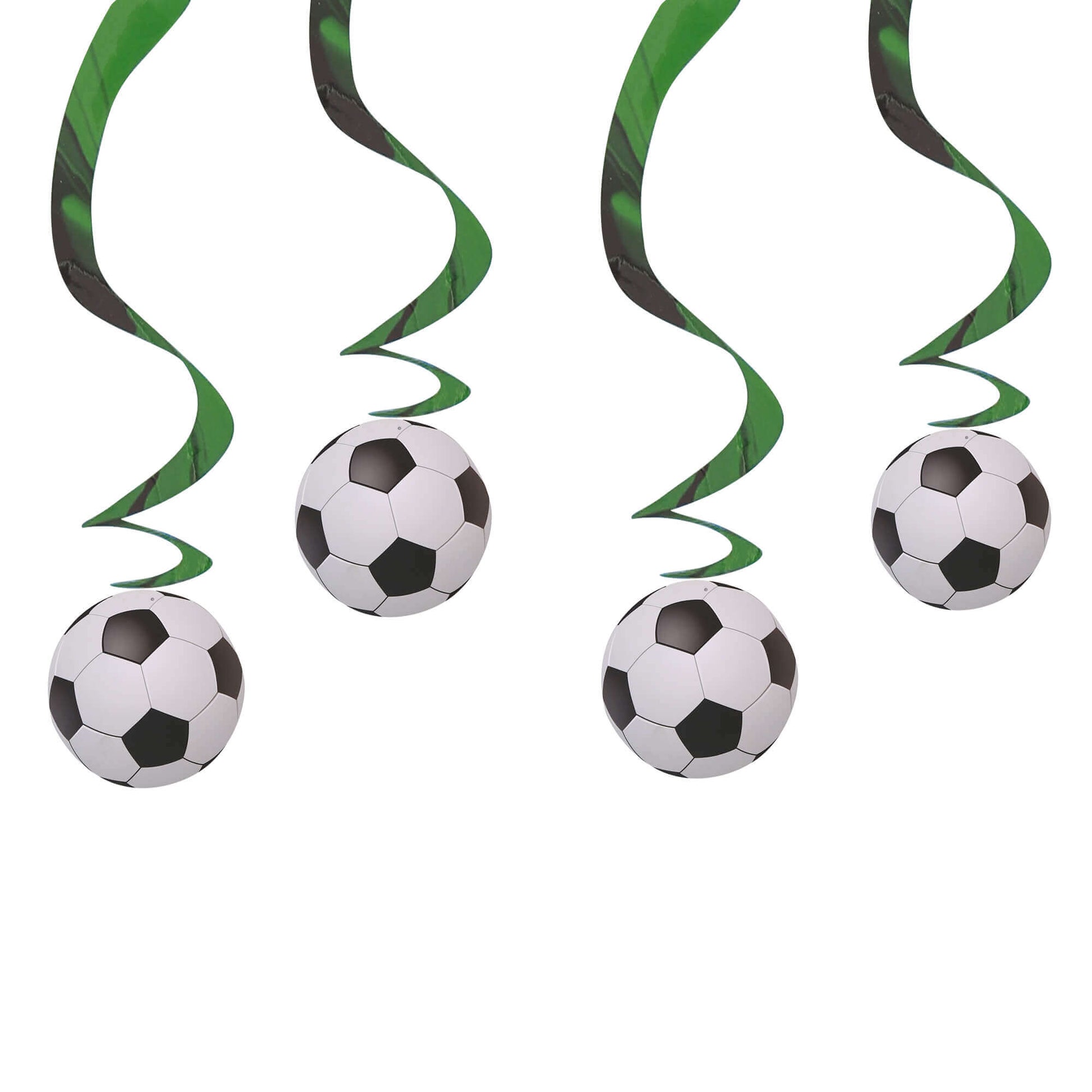 Soccer Swril Decoration - 6PC