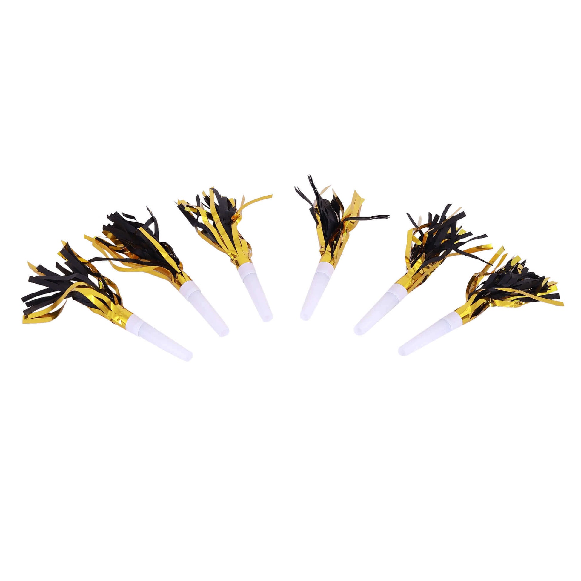 Golden &amp; Black Blowouts-6pc