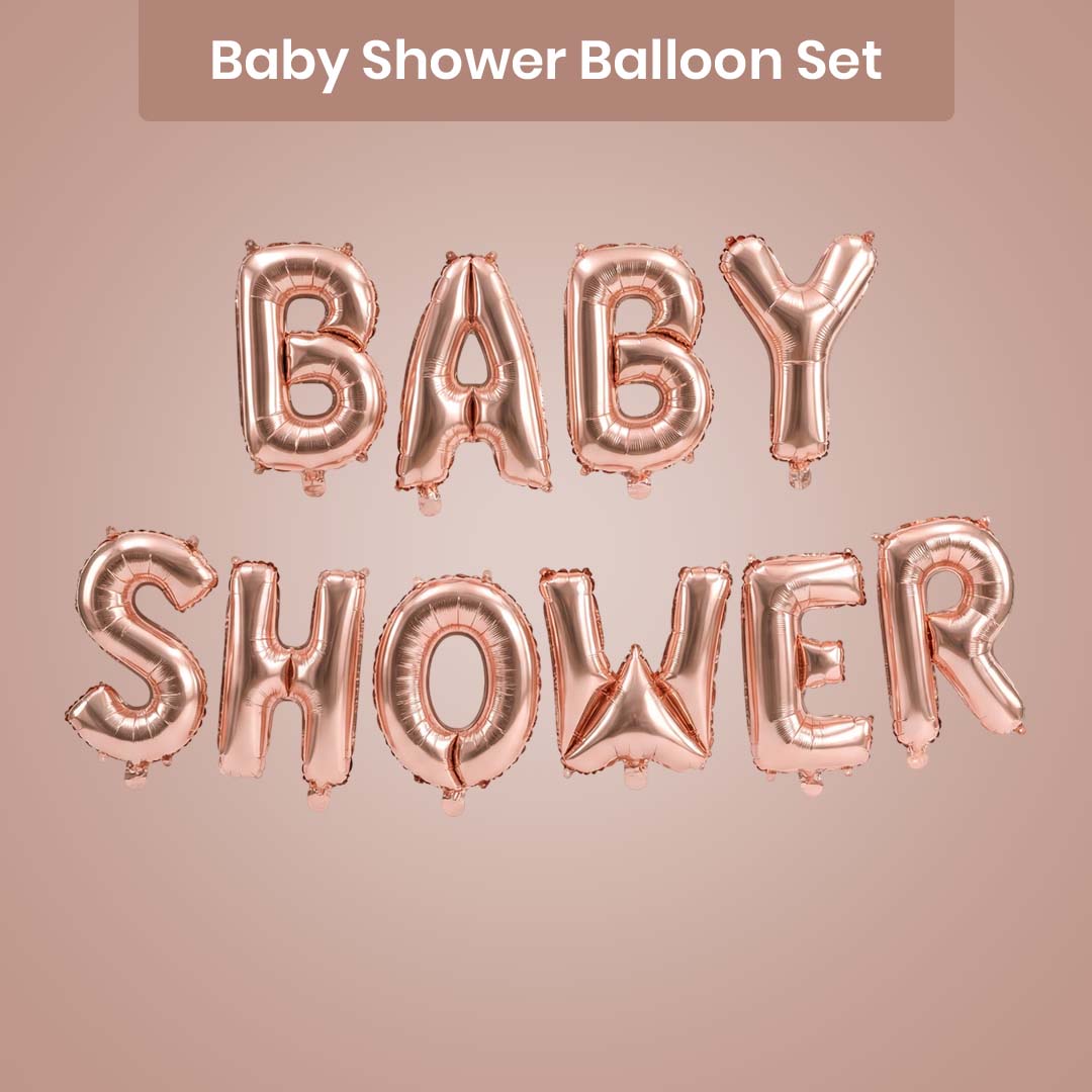 Rose Gold Baby Shower Balloon Banner