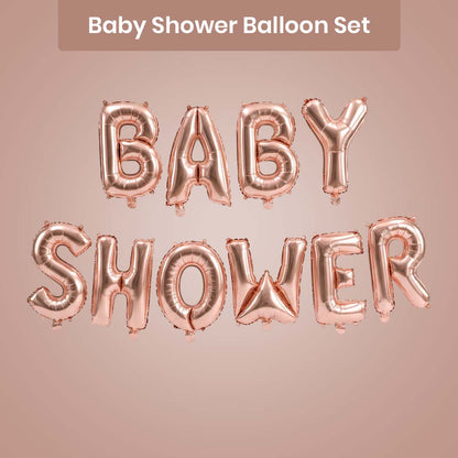Rose Gold Baby Shower Balloon Banner