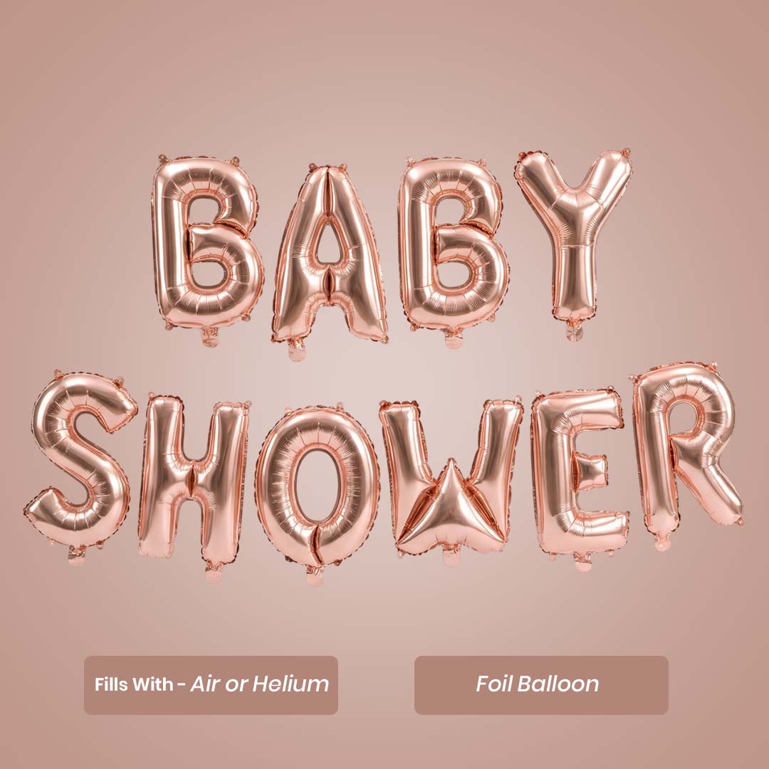 Rose Gold Baby Shower Balloon Banner