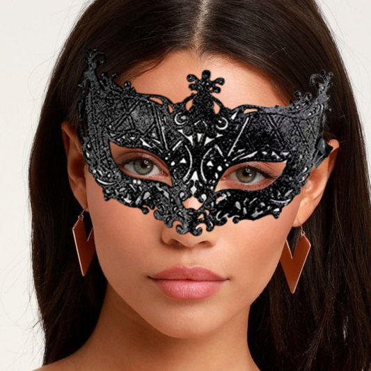 Glitter Fashion Eye Mask Black - 1PC