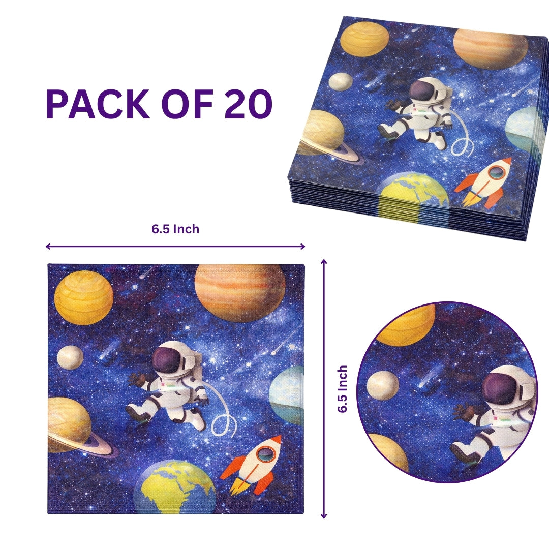 Space Theme Paper Napkins - 20PC