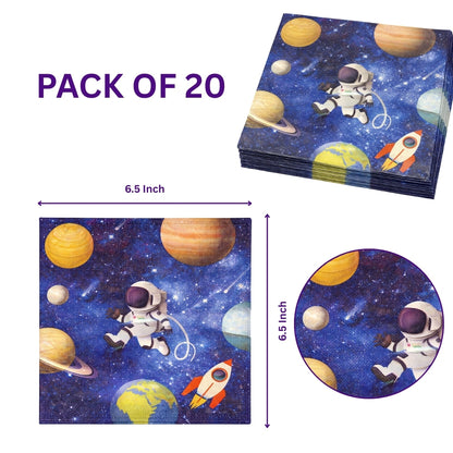 Space Theme Paper Napkins - 20PC