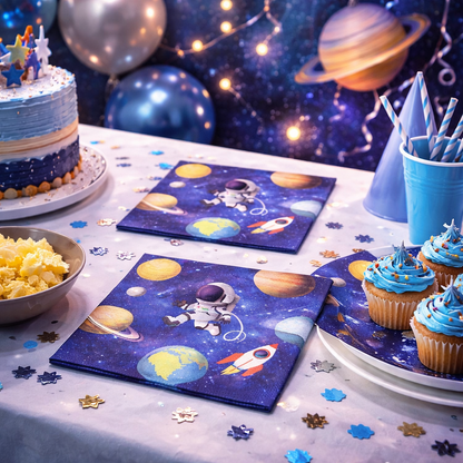 Space Theme Paper Napkins - 20PC