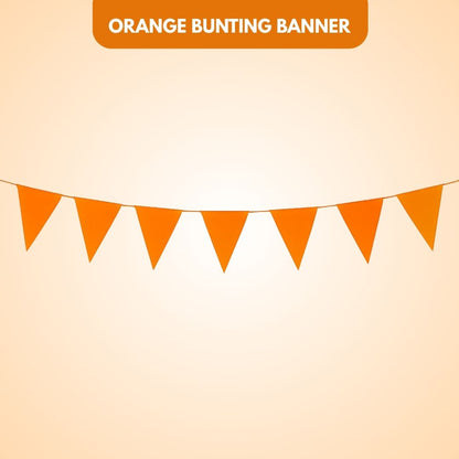 Orange Bunting Banner - Over 6 FT