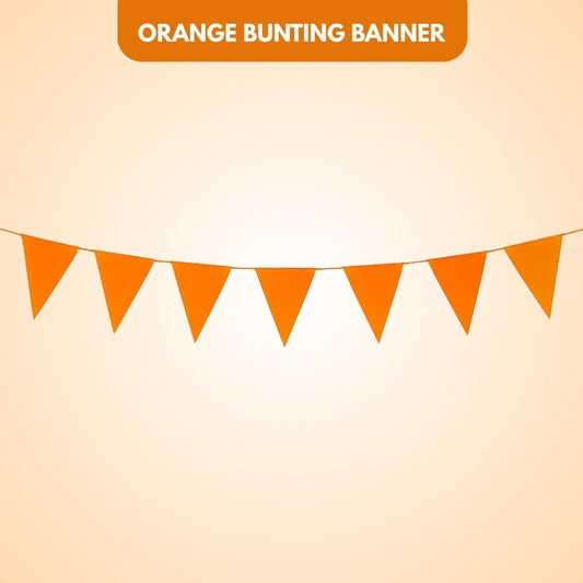 Orange Bunting Banner - Over 6 FT