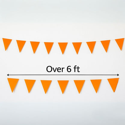 Orange Bunting Banner - Over 6 FT