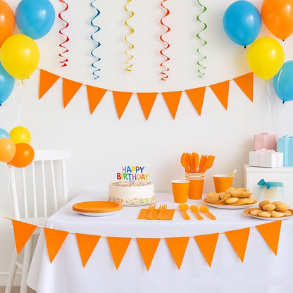 Orange Bunting Banner - Over 6 FT