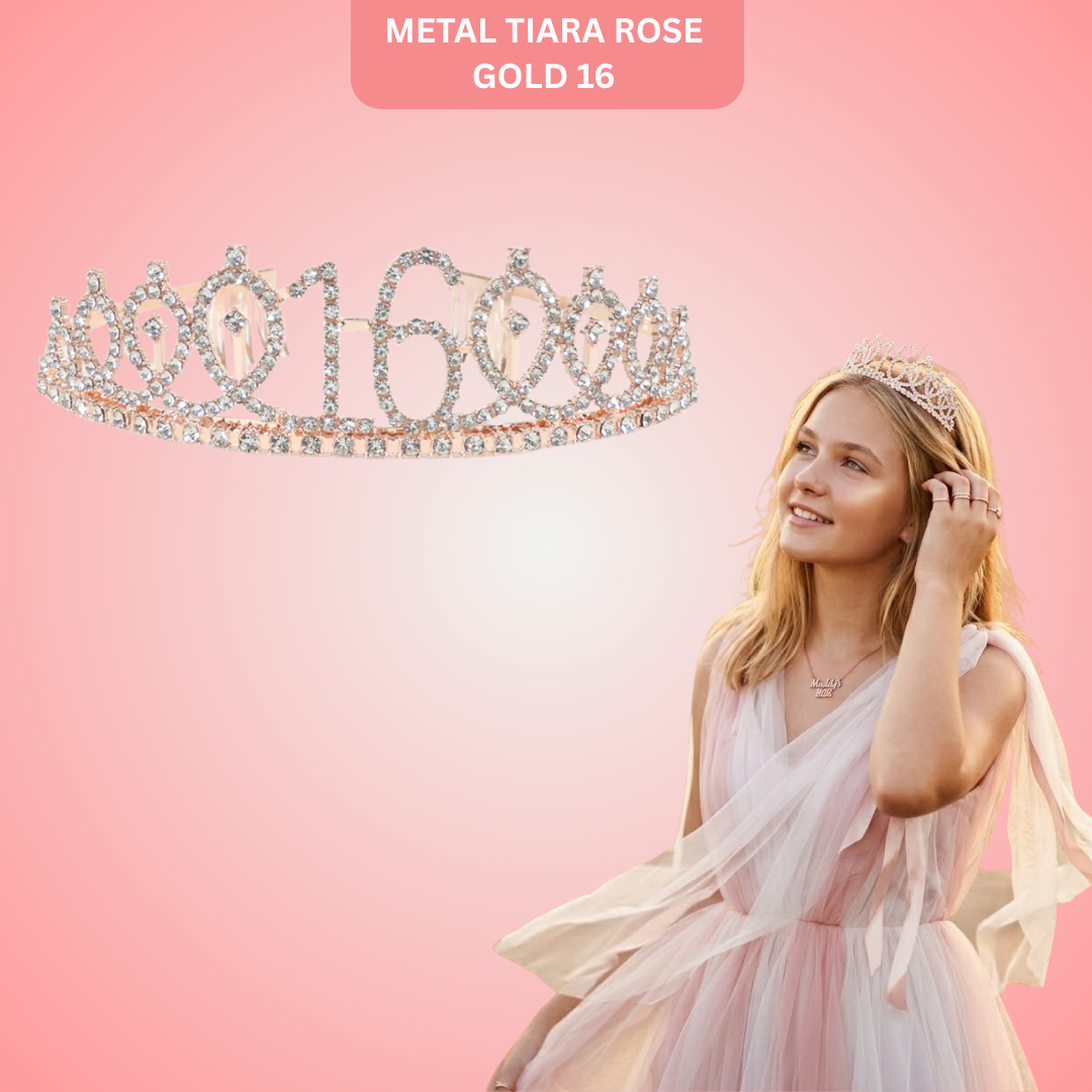 Metal Tiara Rose Gold 16