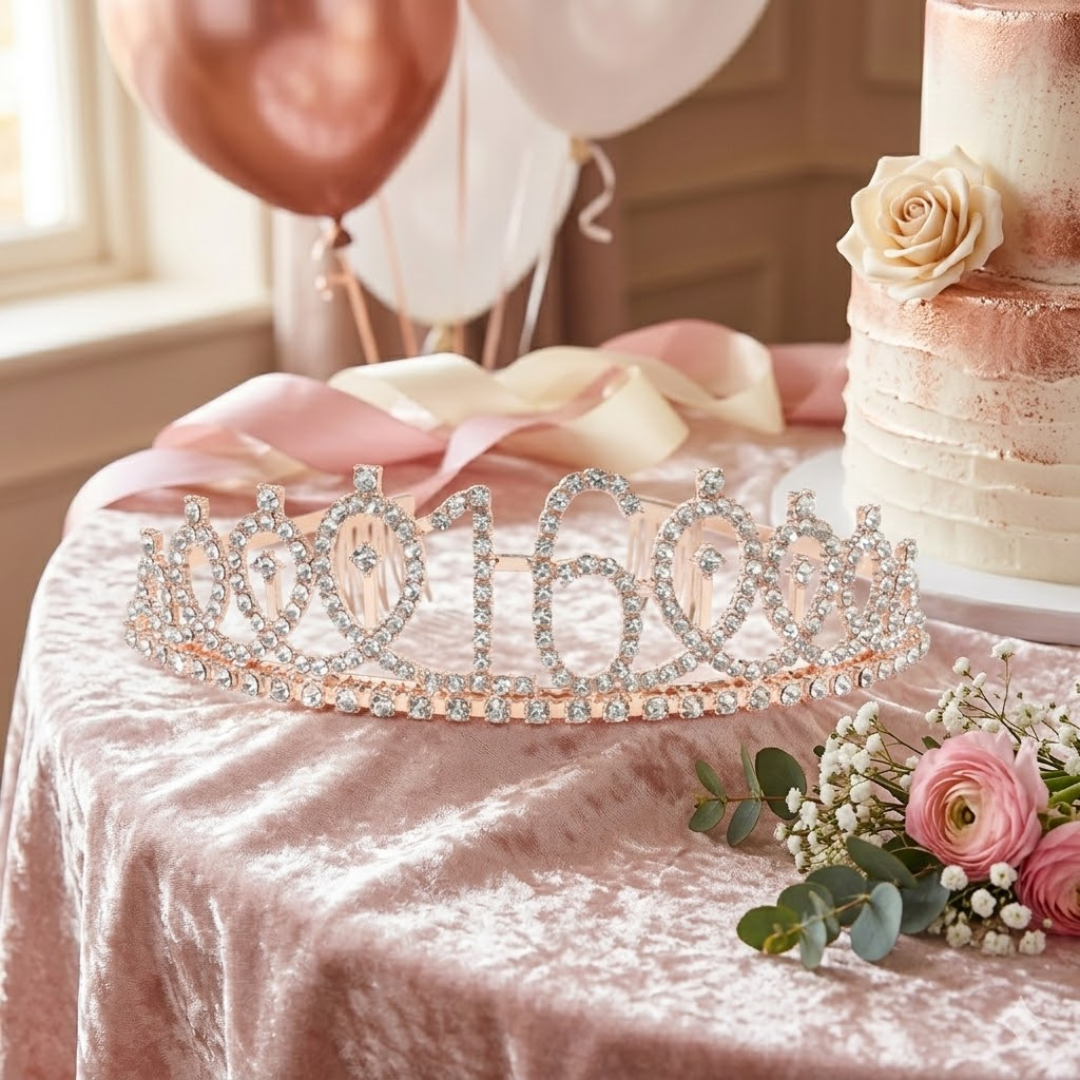 Metal Tiara Rose Gold 16