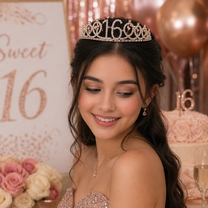 Metal Tiara Rose Gold 16