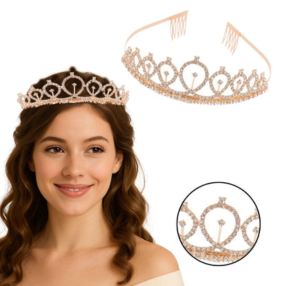 Metal Tiara Rose Gold