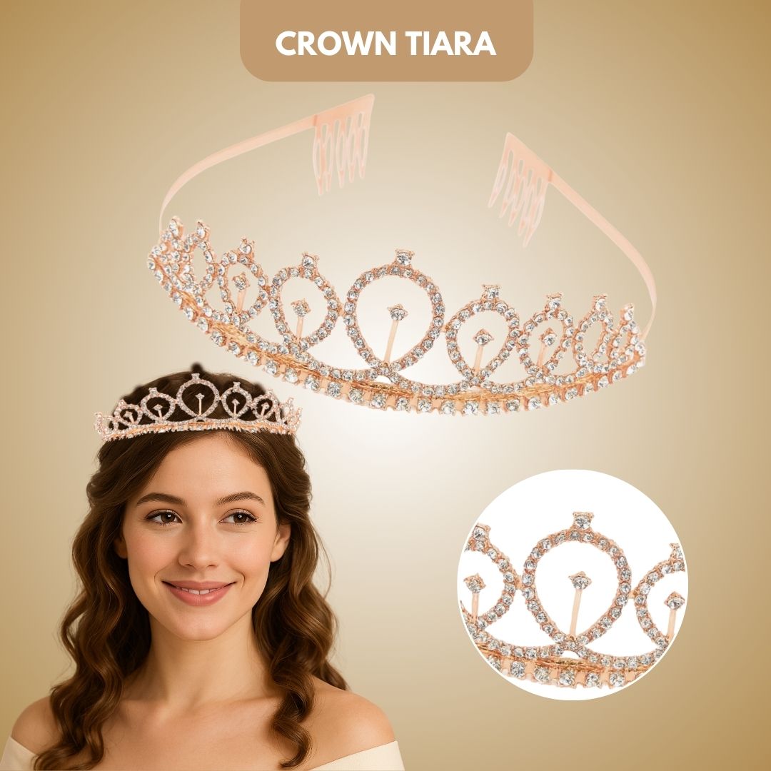 Metal Tiara Rose Gold