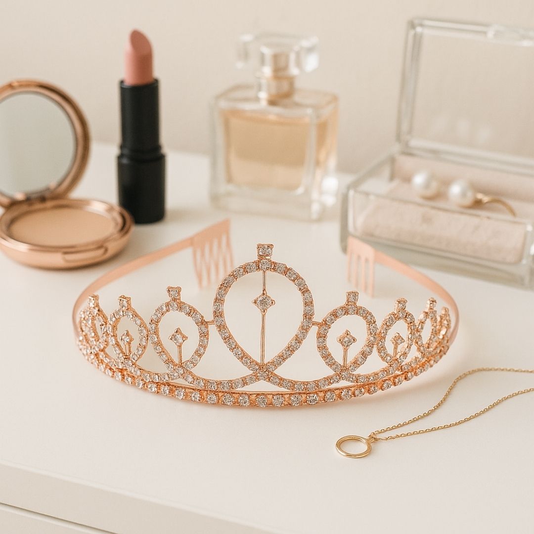 Metal Tiara Rose Gold