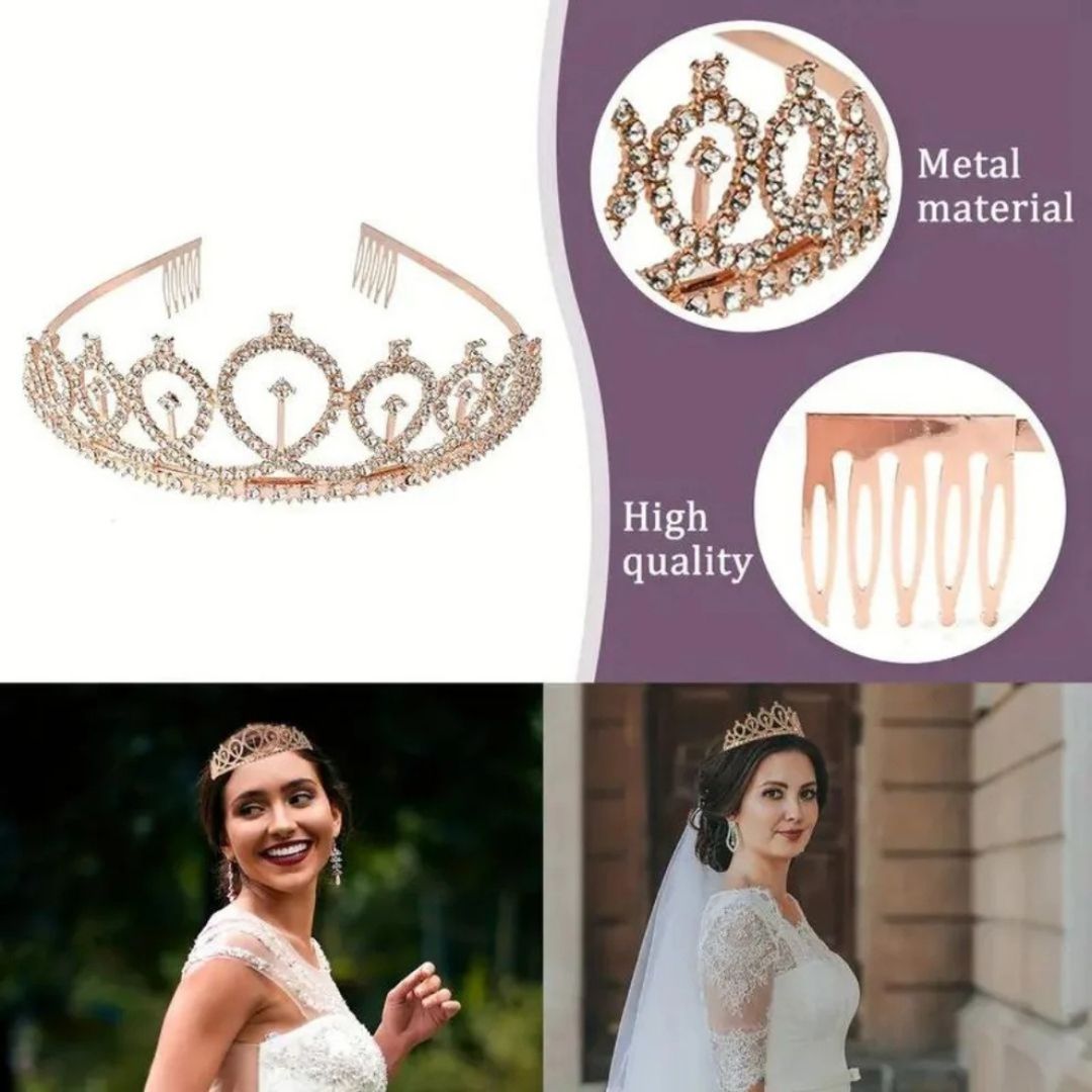 Metal Tiara Rose Gold