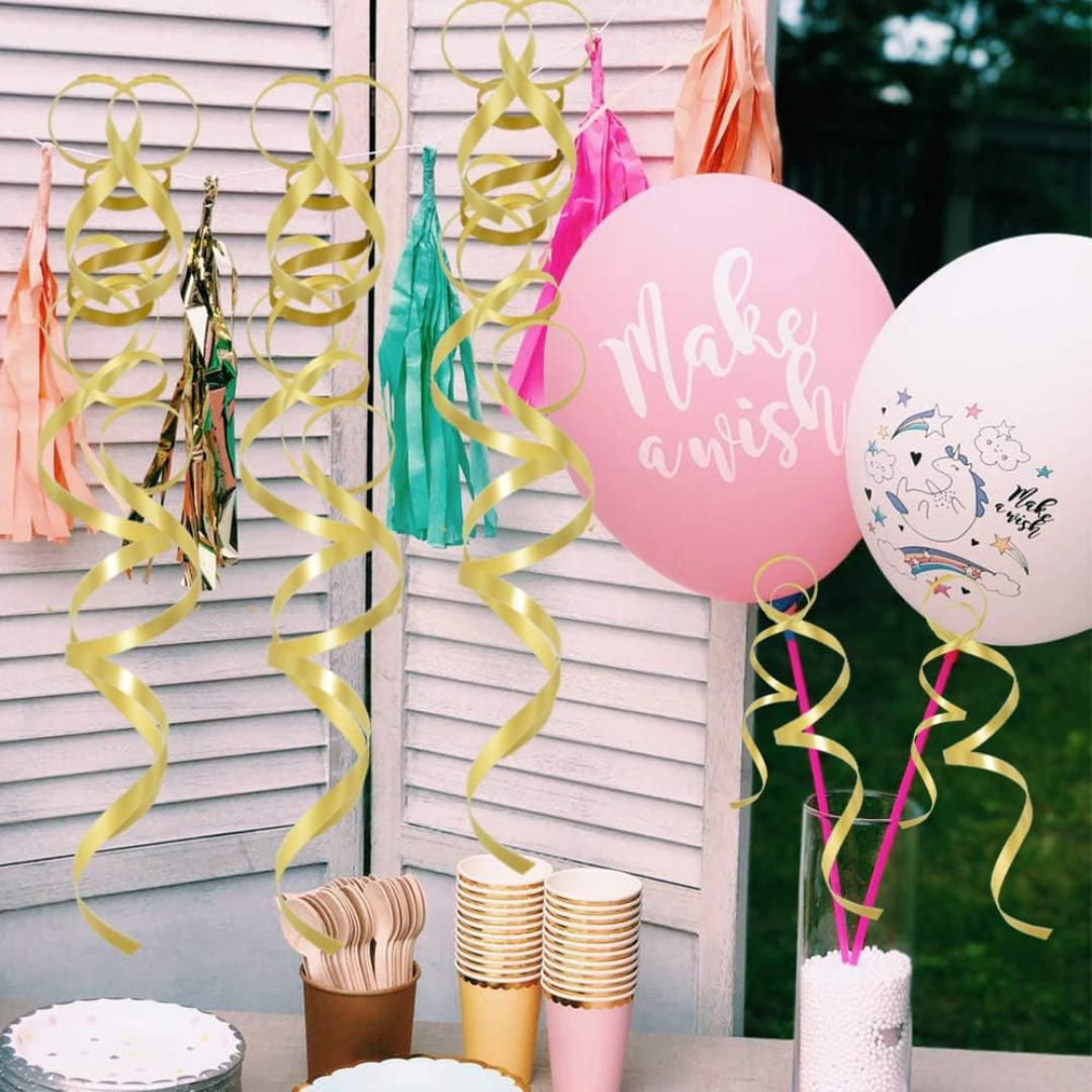 Balloon Ribbons Gold