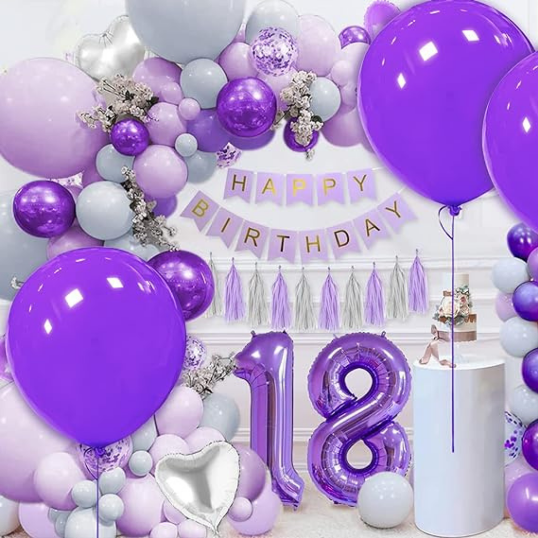 Purple Giant Big Balloon 36 Inches / Bladder Balloon / Helium Qualiy - Inflates to 3 FT Approx. - Pack of 1