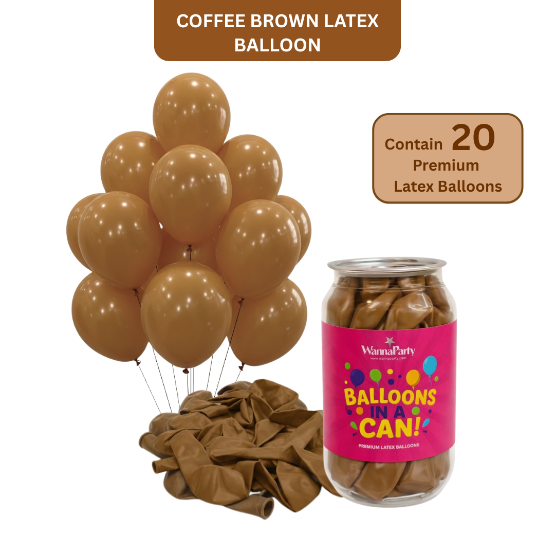 Coffee Brown Premium Latex Balloons 10" - 20PC