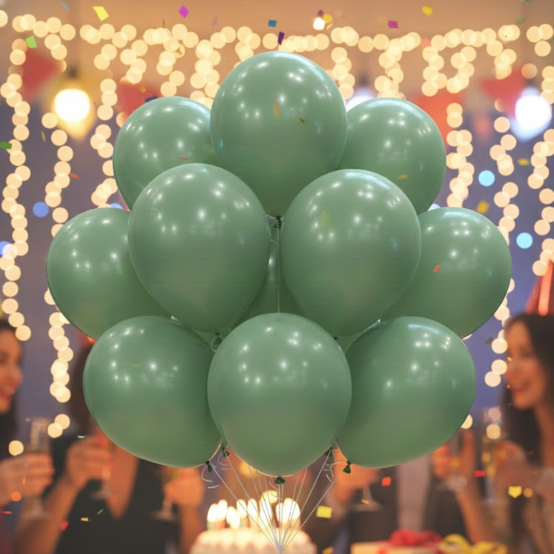 Bean Green Premium Latex Balloons 10" - 20PC