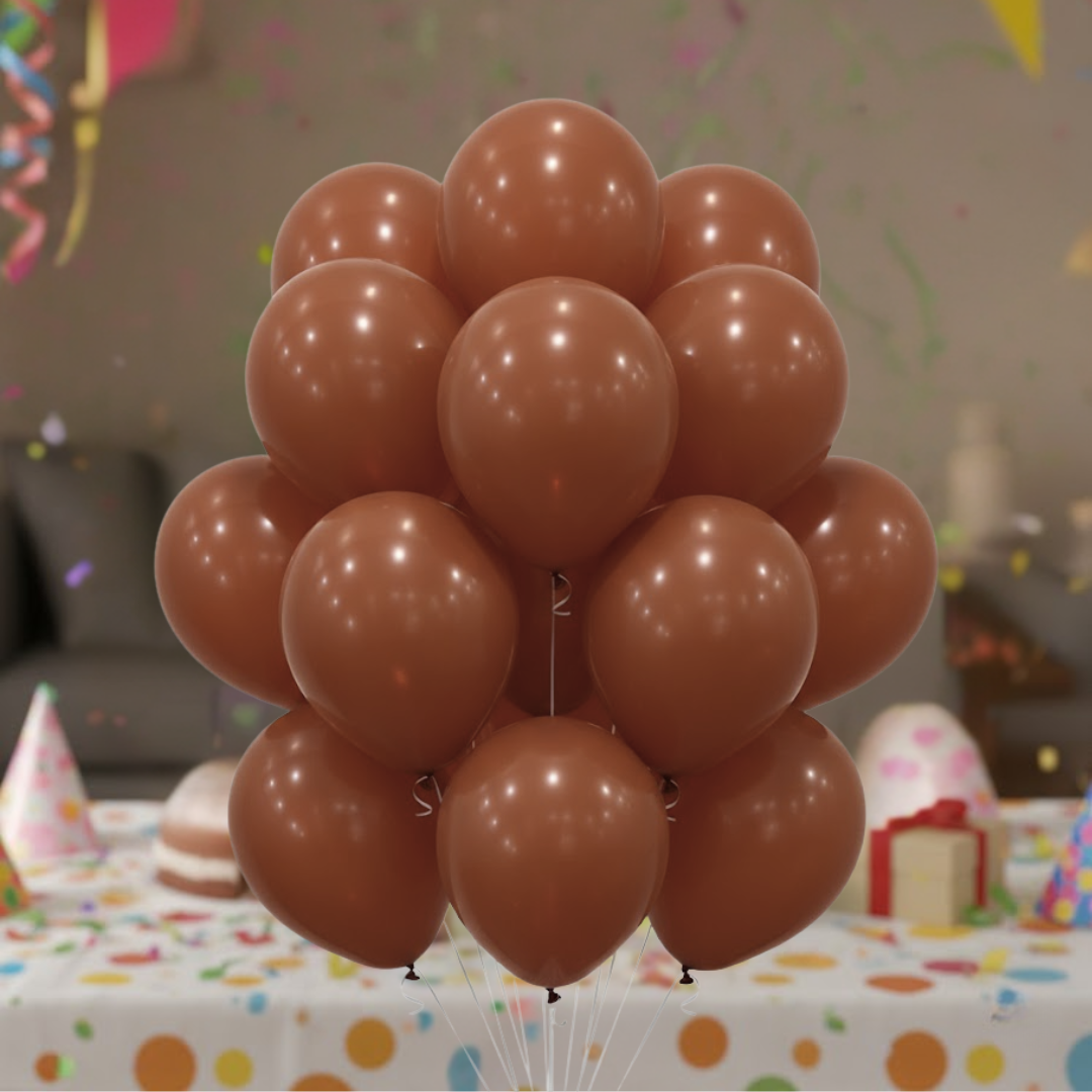 Chocolate Brown Premium Latex Balloons 10" - 20PC