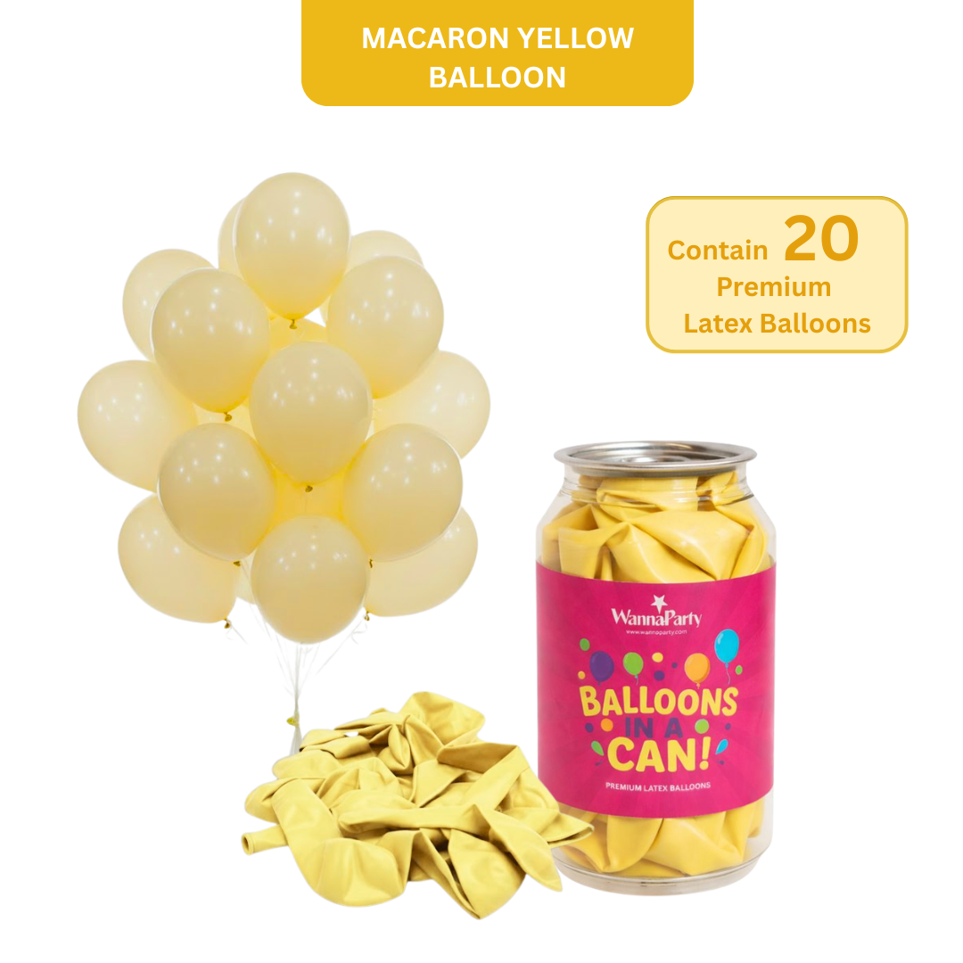 Macaron Pastel Yellow Premium Latex Balloons 10" - 20PC