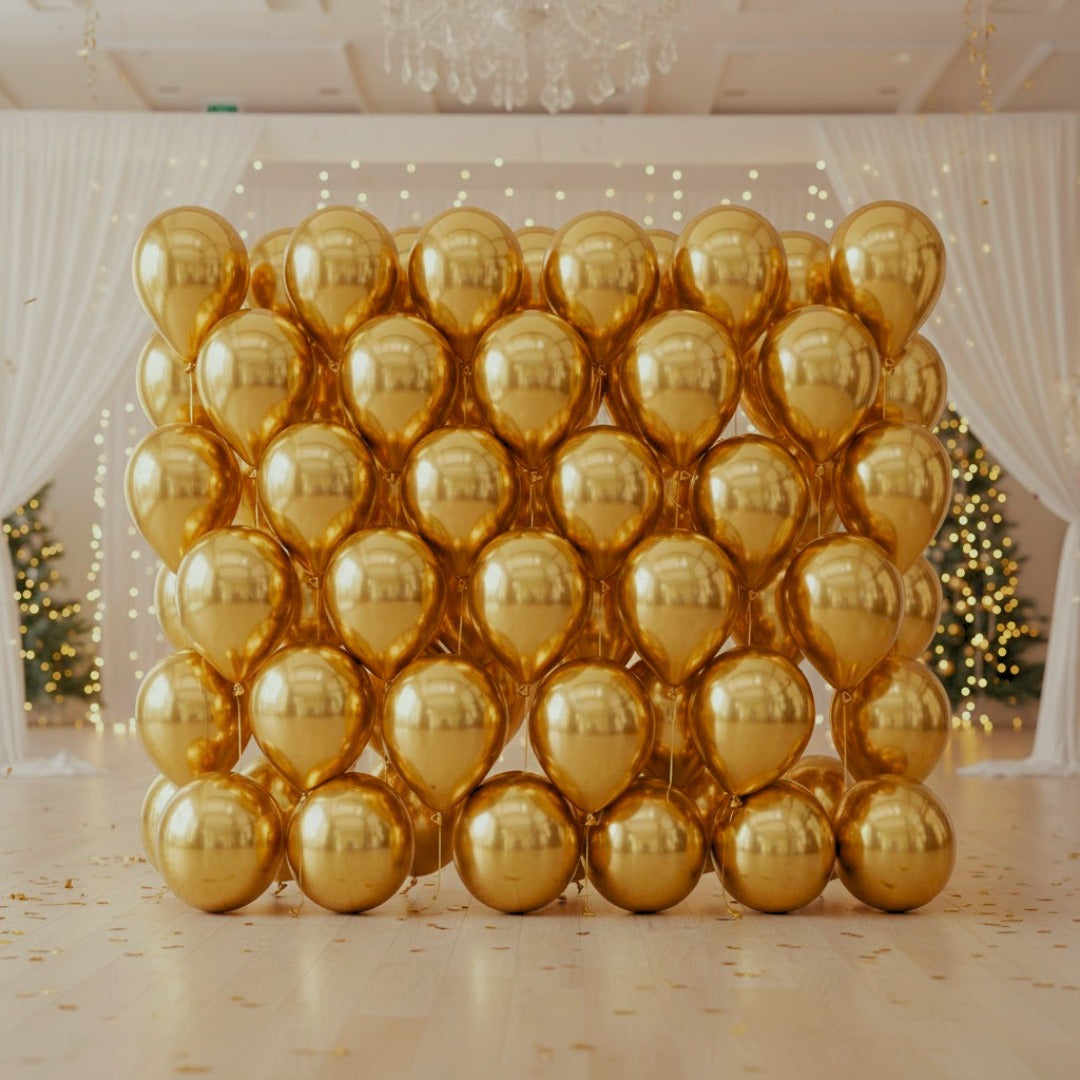 Chrome Gold Premium Latex Balloons 10" - 20PC