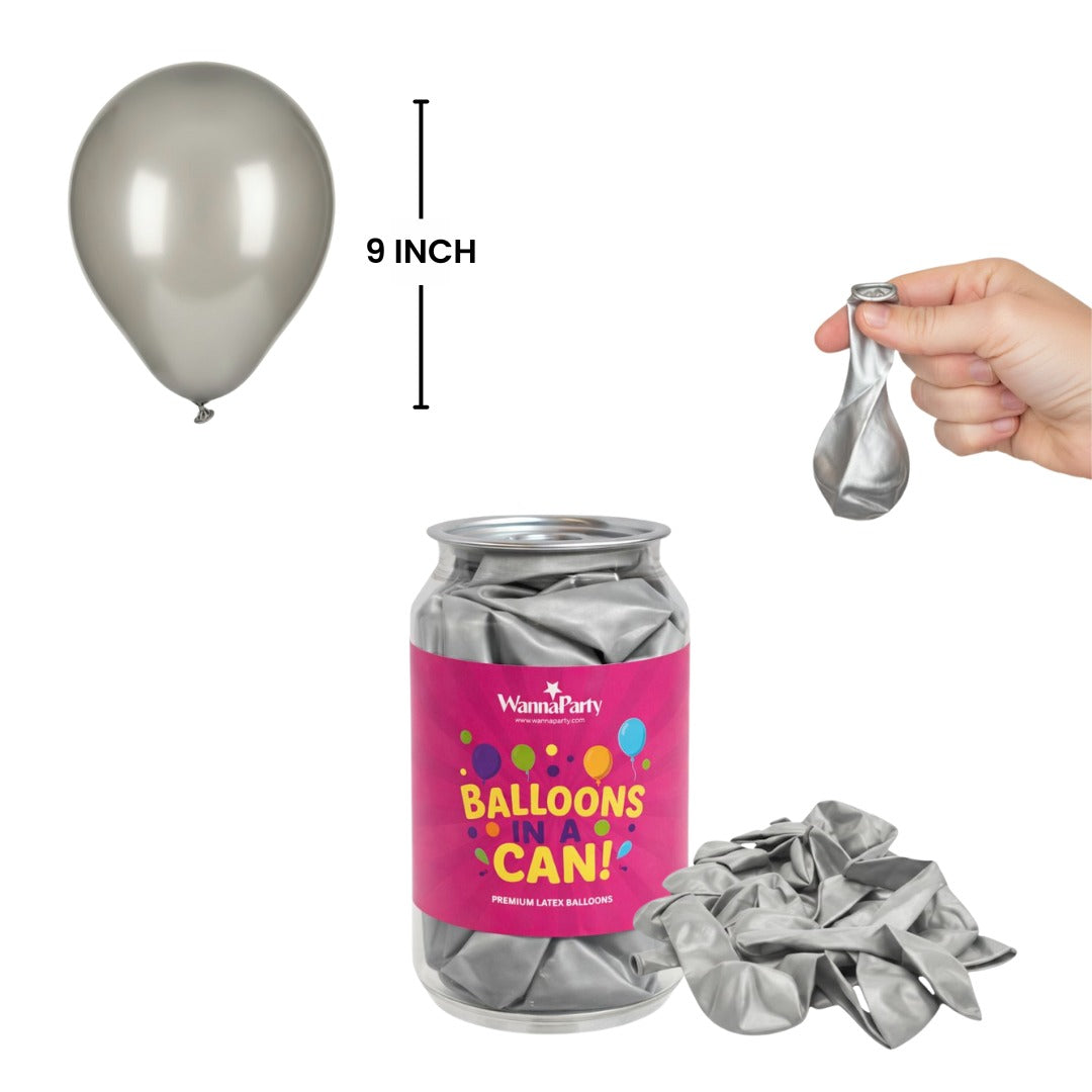 Chrome Silver Premium Latex Balloons 10" - 20PC