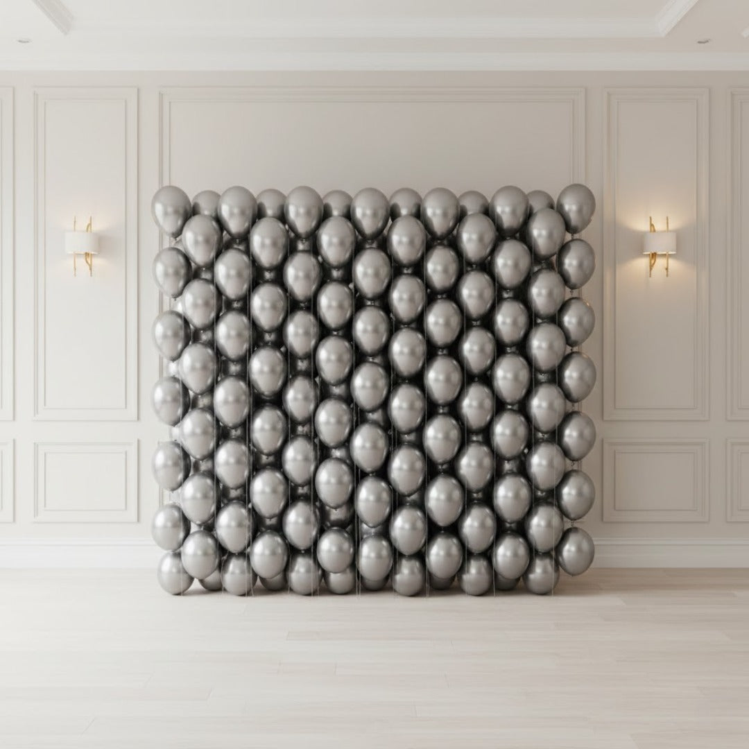 Chrome Silver Premium Latex Balloons 10" - 20PC