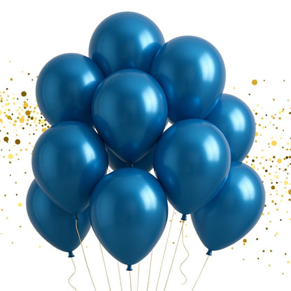 10" Chrome Blue Balloons - 20PC