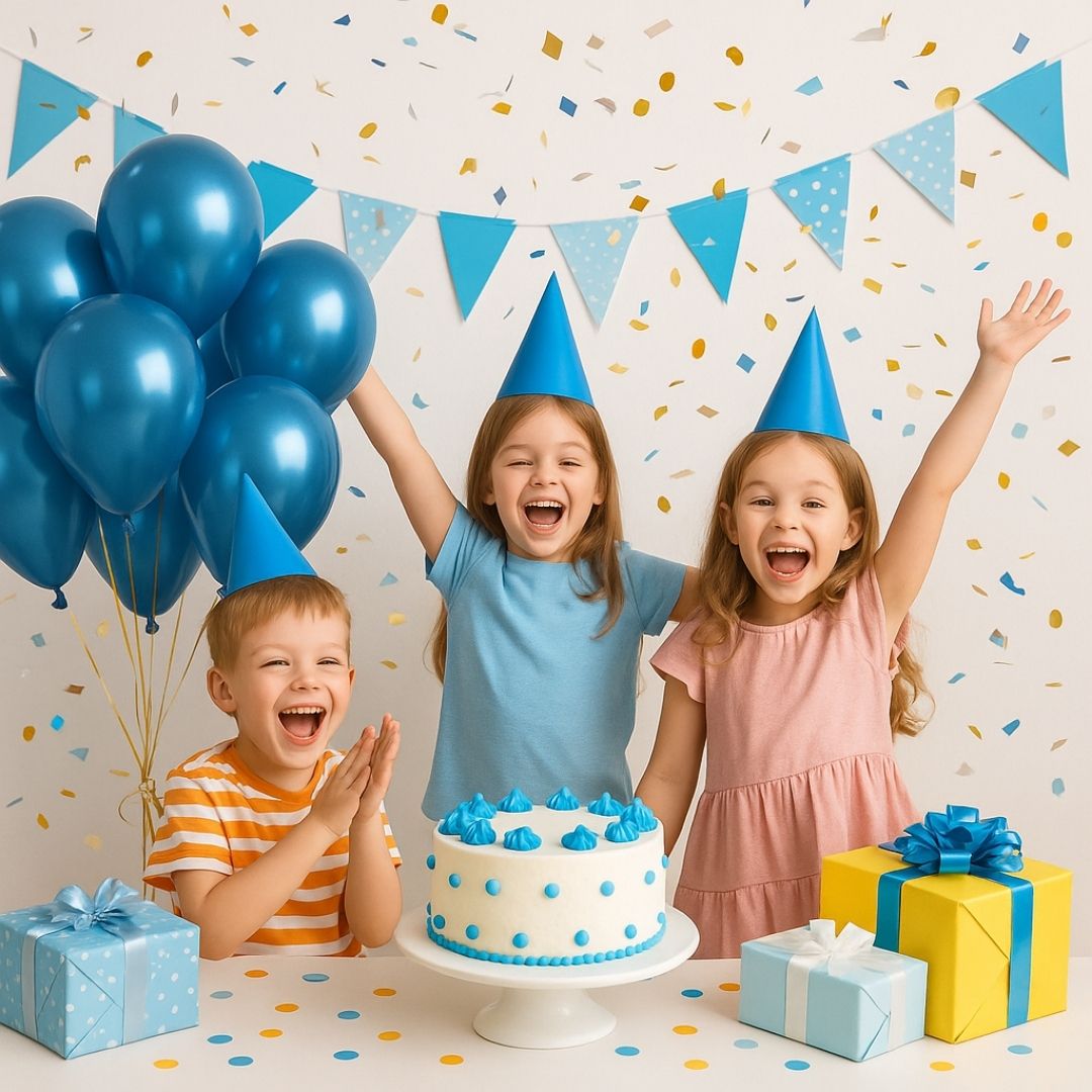 10" Chrome Blue Balloons - 20PC