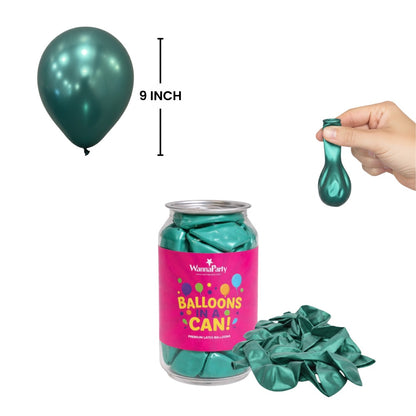 Chrome Dark Green Premium Latex Balloons 10" - 20PC