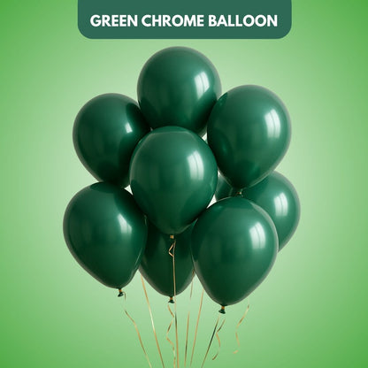 10" Chrome Green Balloons - 20PC