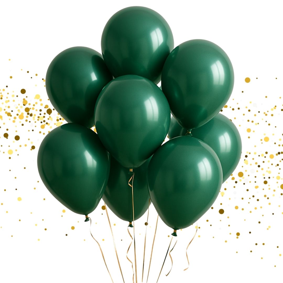 10" Chrome Green Balloons - 20PC