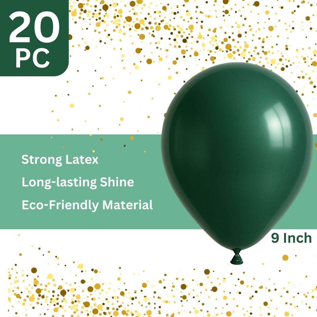 10" Chrome Green Balloons - 20PC