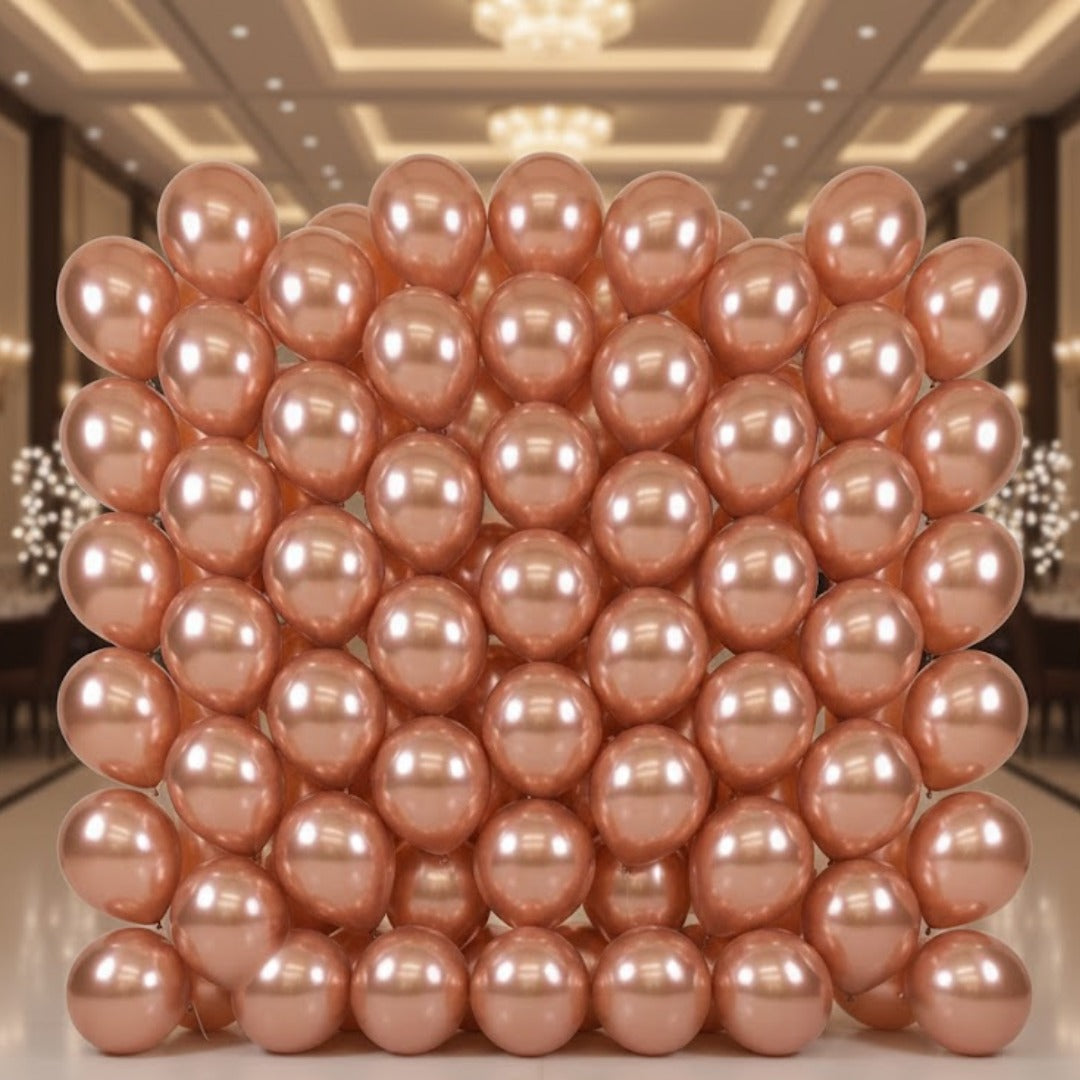 Chrome Rose Gold Premium Latex Balloons 10" - 20PC