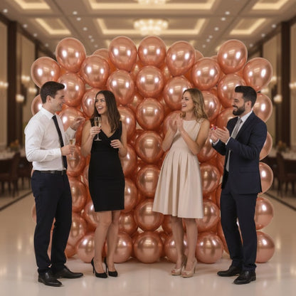 Chrome Rose Gold Premium Latex Balloons 10" - 20PC