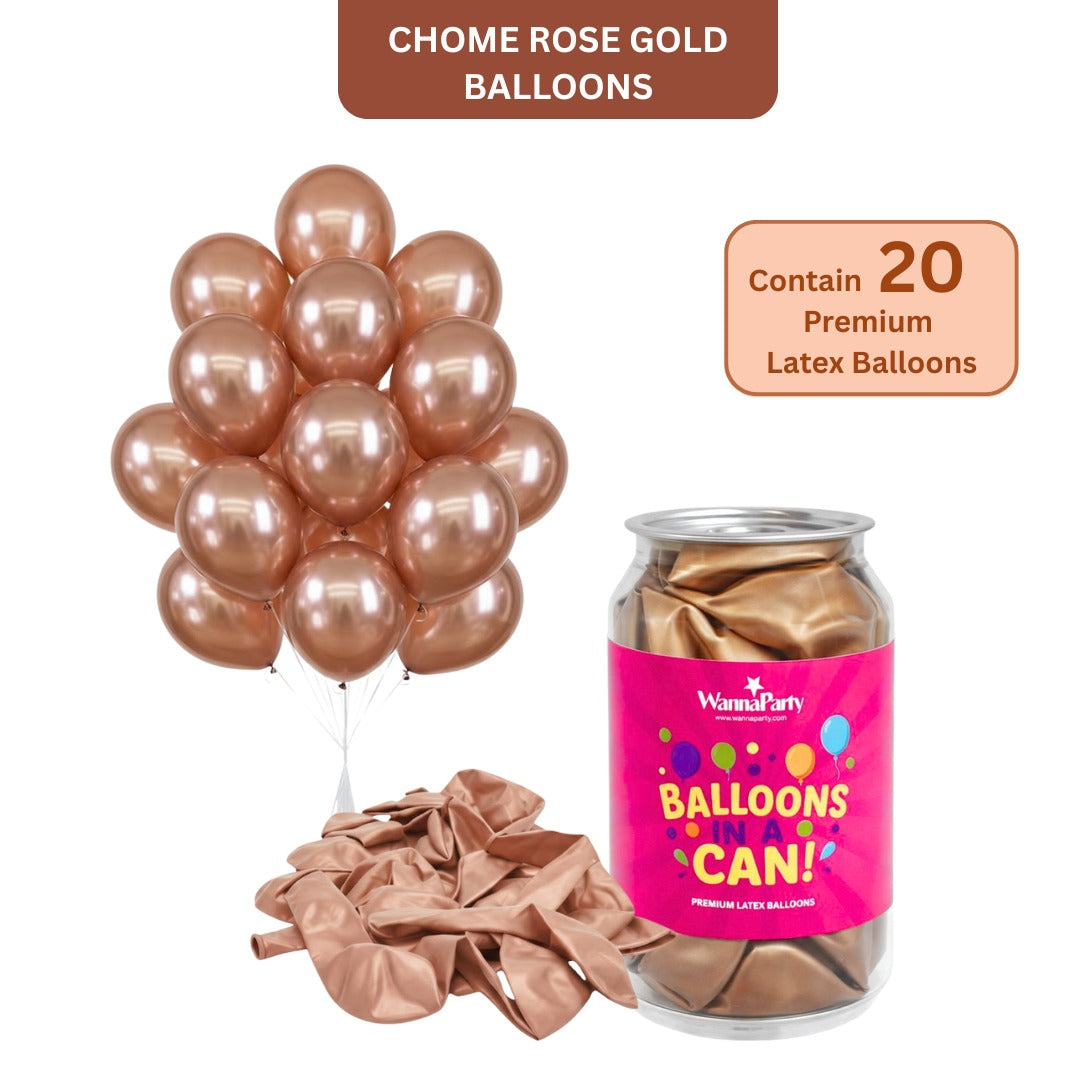 Chrome Rose Gold Premium Latex Balloons 10" - 20PC