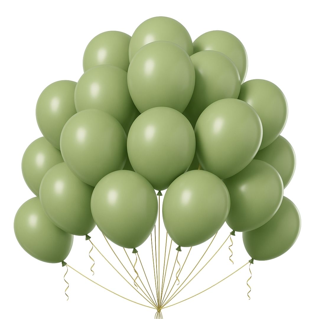 Sage Green Latex/Rubber Balloons - 10 inches - 20PC