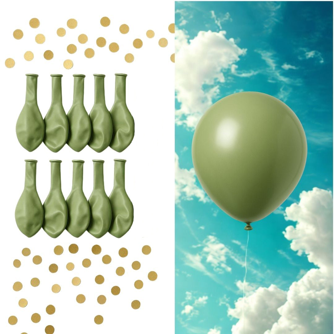 Sage Green Latex/Rubber Balloons - 10 inches - 20PC