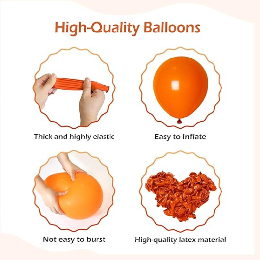 Hermes Orange / Lion Orange Latex Balloons 10" - 20PC