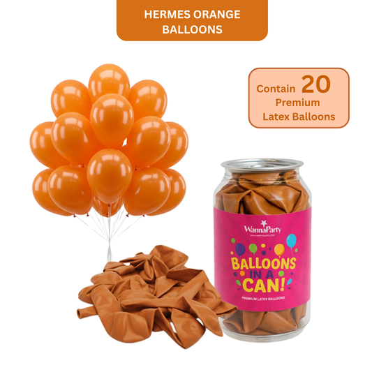 Hermes Orange Premium Latex Balloons 10" - 20PC