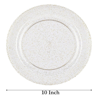 10" Gold Shimmer Durable Plates - 6PC