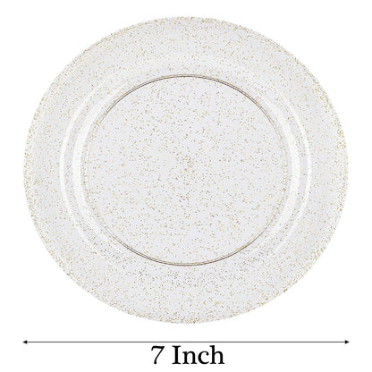 7" Gold Shimmer Plates - 6PC