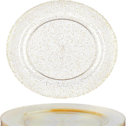 10" Gold Shimmer Durable Plates - 6PC