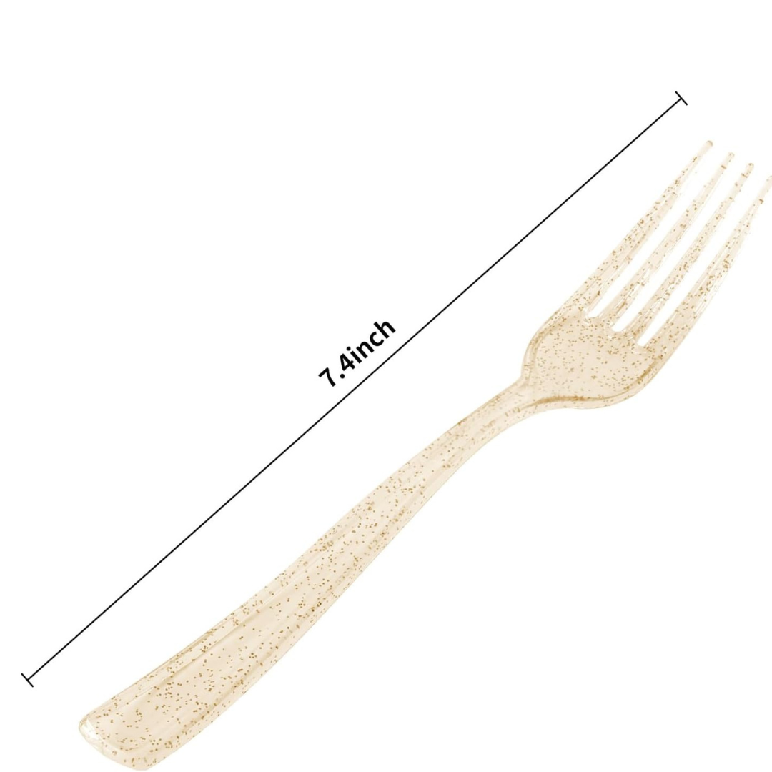 Shimmer Golden Forks - 12PC