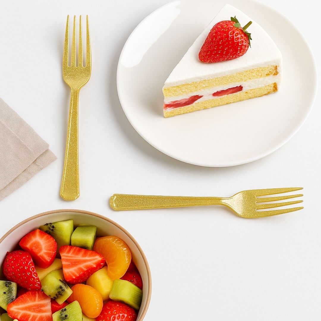 Shimmer Golden Forks - 12PC