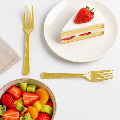 Shimmer Golden Forks - 12PC