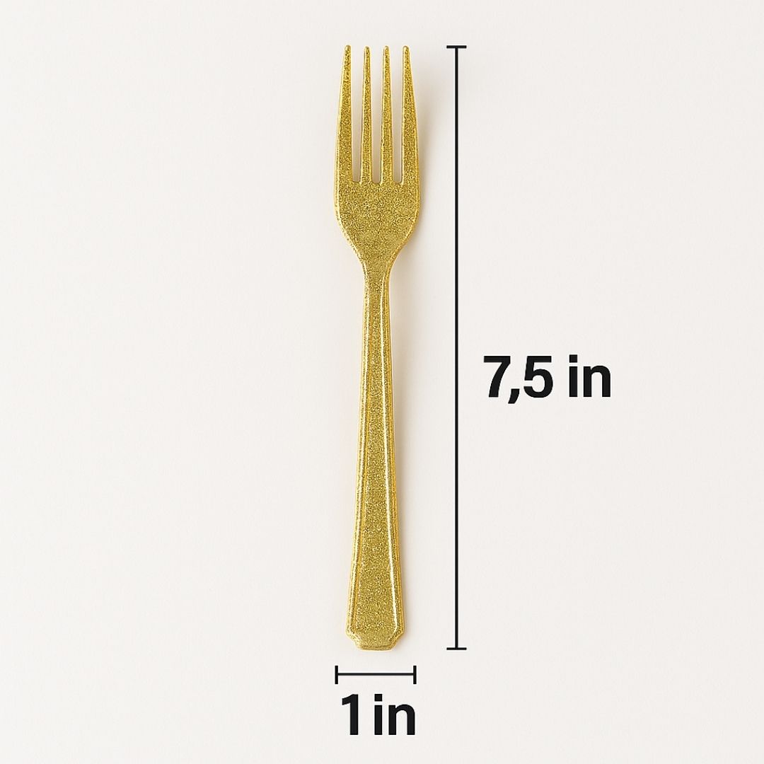 Shimmer Golden Forks - 12PC